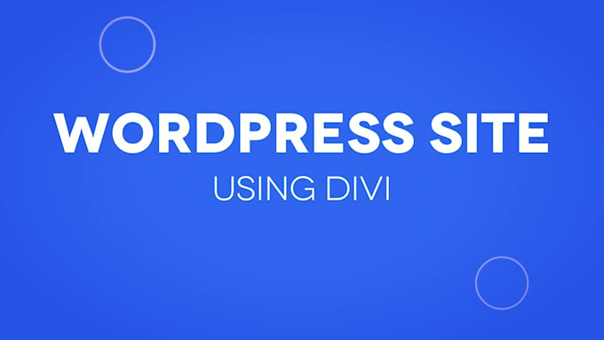 design responsive wordpress website using divi theme