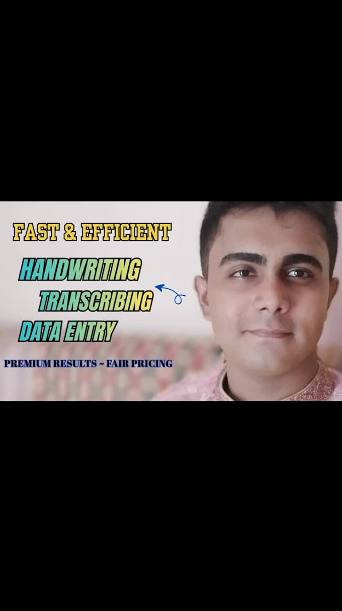 do handwriting, data entry, transcribing