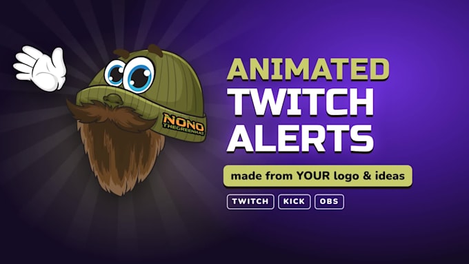 create custom animated twitch alerts and stream features from your idea