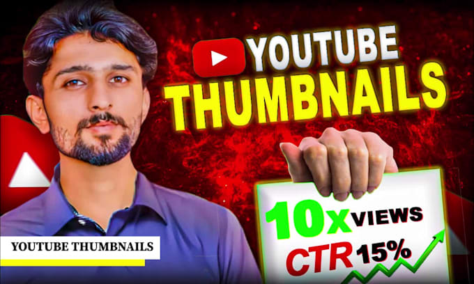 design attractive clickbait amazing youtube thumbnail in 3hr