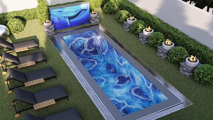 design modern luxury backyard pools and landscape