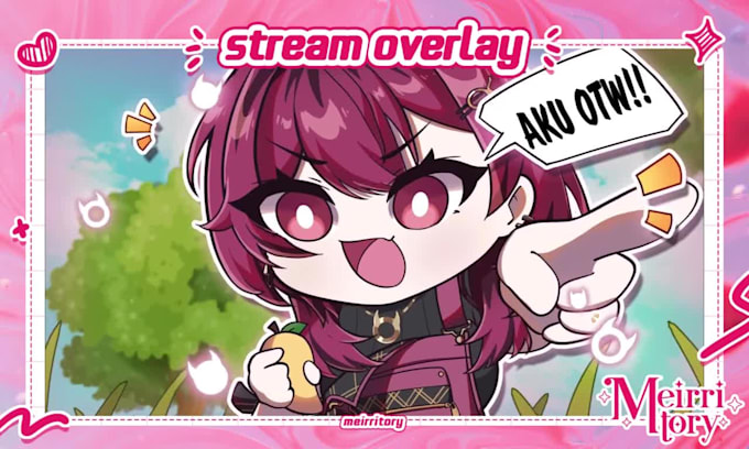 design twitch youtube stream graphic overlays for vtuber