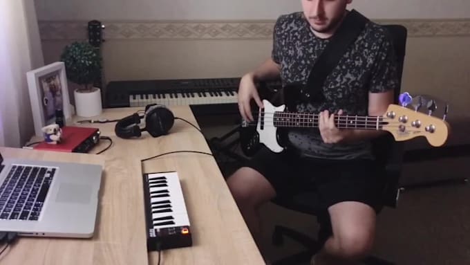 record professional bass guitar track