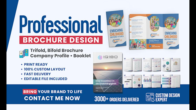 professional brochures, company profiles, bifold and trifold brochures