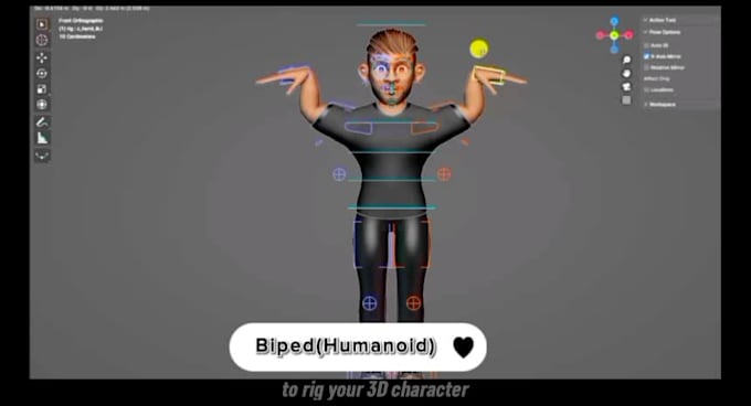 provide blender rigging services for your 3d character