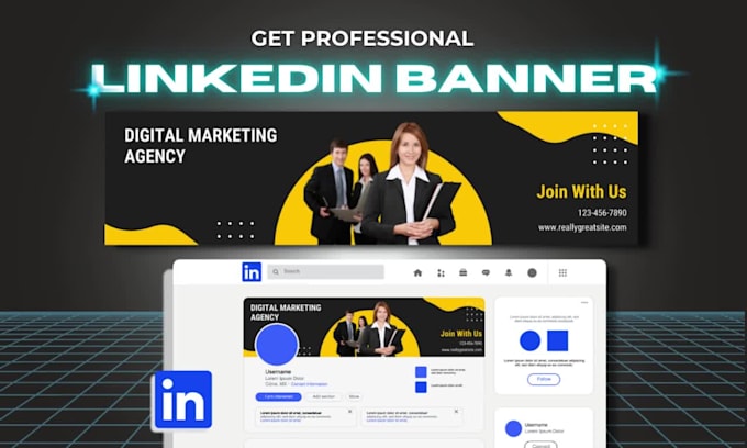 design professional linkedin banner, facebook, twitter
