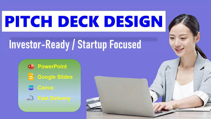 design investor pitch deck for startups and business PPT