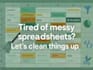 clean, format, merge or split your excel or CSV data professionally