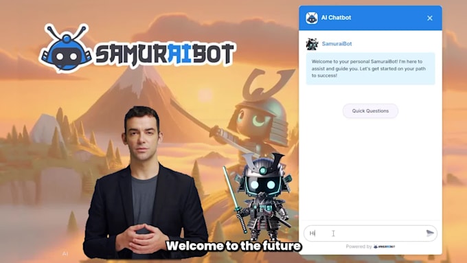create ai trained chatbot for website