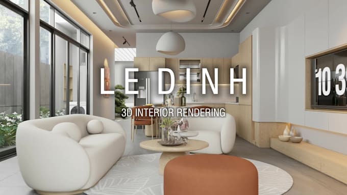 create photorealistic 3d interior design and rendering