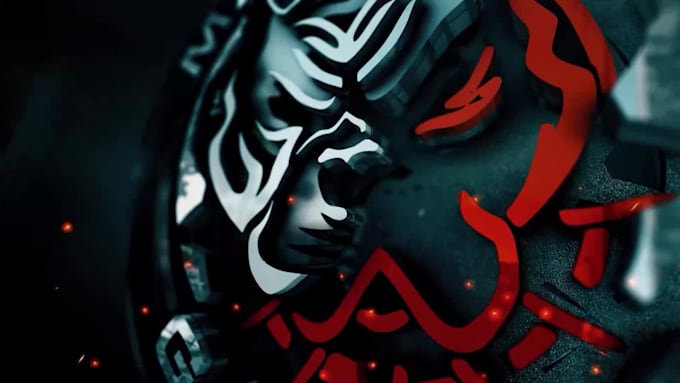 create custom 3d dark metal logo intro