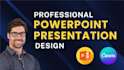 do powerpoint slide redesign, canva presentation for slide deck