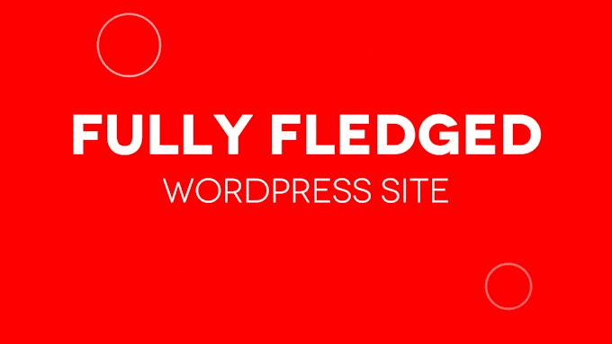 create fully fledged wordpress site