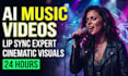 create realistic ai music video with lip sync and visual style for your songs
