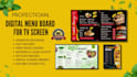 create digital menu board, TV menu and restaurant menu