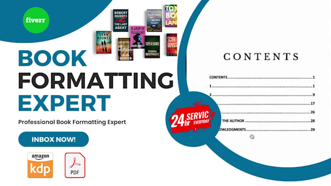 do kdp book formatting, paperback and ebook publishing for amazon KDP
