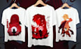 design custom anime design for tshirt and your brand