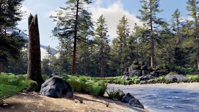 design realistic 3d scene, level design, terrain map, environment in unity 3d