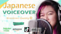 record professional female japanese voice over narration actor radio tv ad