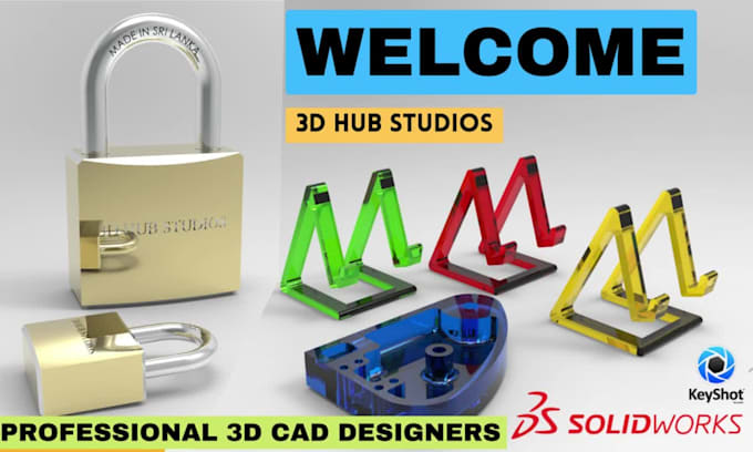 do 3d cad model, product design, 2d drawings