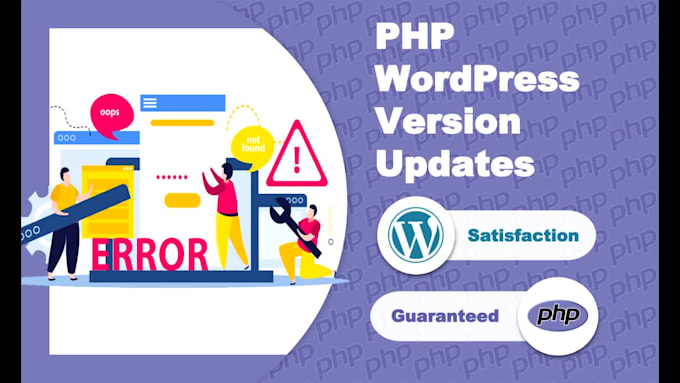 do update php version, wordpress version, plugins, and backup