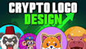 brainstorm viral crypto meme token logo, meme coin and stickers