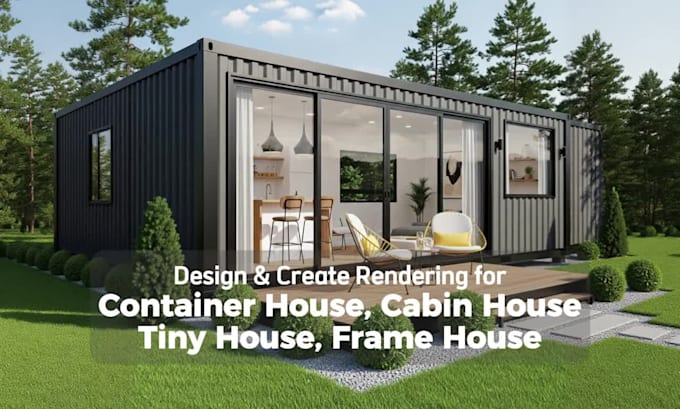 design container house, cabin house, tiny house, frame house