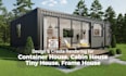 design container house, cabin house, tiny house, frame house