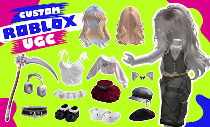 create roblox ugc hair, accessories, character and help upload them for you