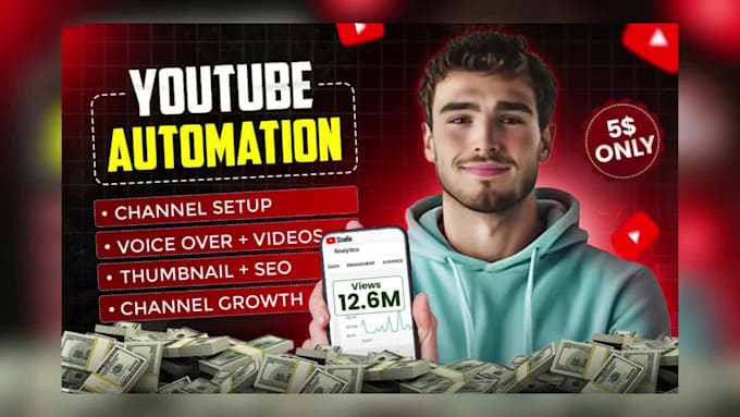 create faceless youtube automation channel with 30 cashcow videos and yt shorts