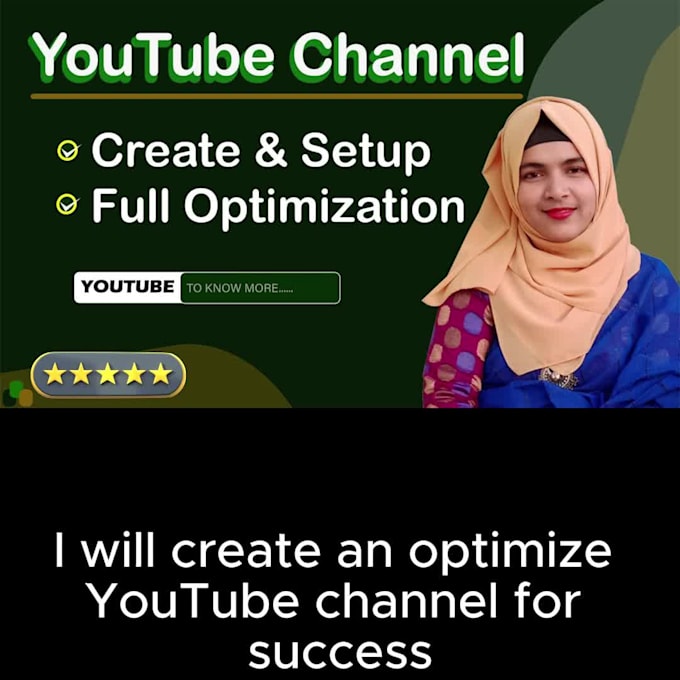 be create setup and SEO your youtube channel