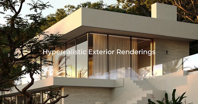 create 3d exterior rendering and 3d rendering architecture