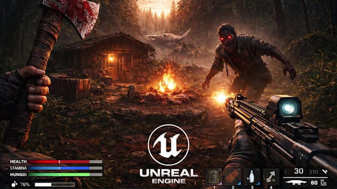 unreal engine game development, develop unreal engine game,ue5, 6 blueprint