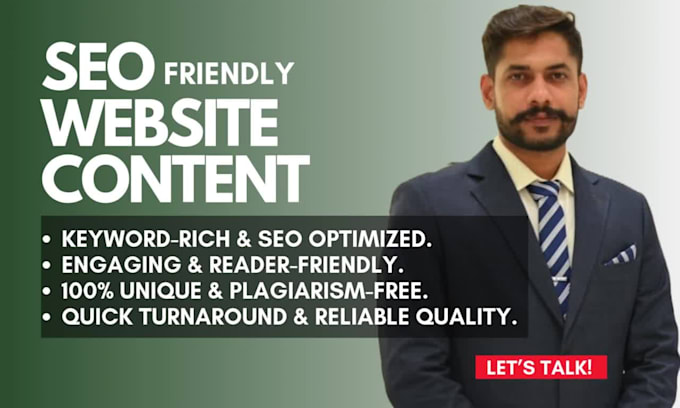 write optimized website content or copy, SEO website copywriter