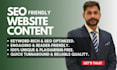 write optimized website content or copy, SEO website copywriter