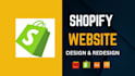 setup shopify store, shopify website design, or redesign