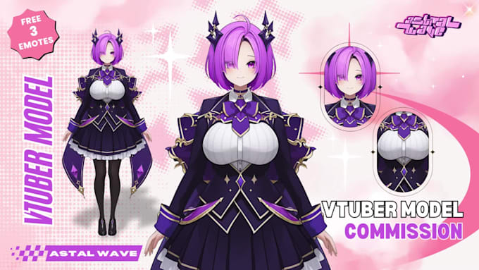 design and rig a high quality live2d model for vtuber