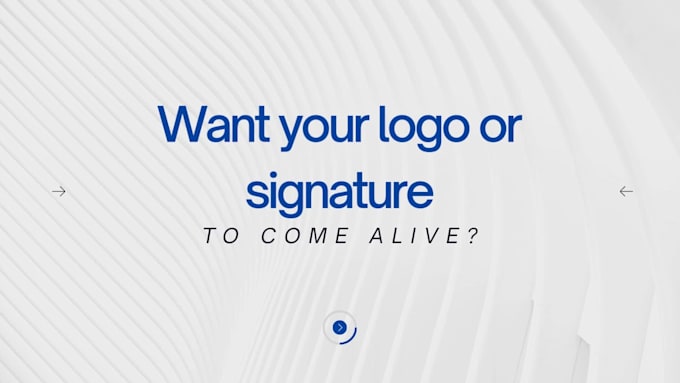 your signature in a stylish handwriting intro or outro