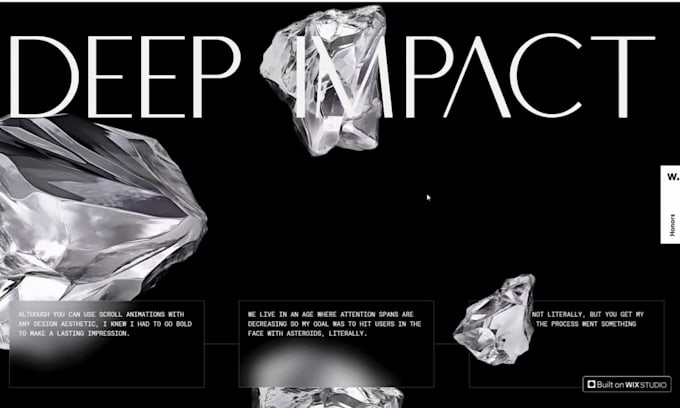 custom website development full stack 3d interactive wix studio webflow threejs