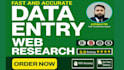 do fast and accurate excel data entry, web research expert, and typing work jobs