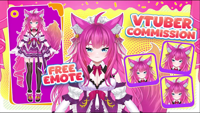 design and rigging cute vtuber model live2d in anime style