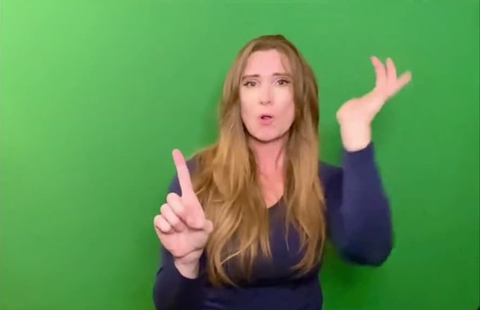 interpret anything into american sign language