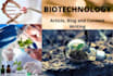 write in biotechnology, biochemistry article and blog