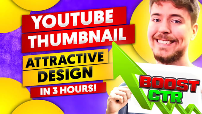 design amazing youtube thumbnail in 3 hours