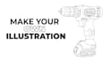 draw simple and complex product line art illustration