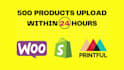 uploading products, products seo and upload content service in wordpress shopify