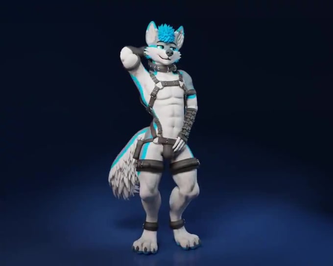 Do Vrchat Avatar Furry Fursona 3d Model Nsfw Vr Chat Quest Vtuber