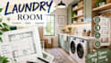 design 3d modern laundry room and utility room render