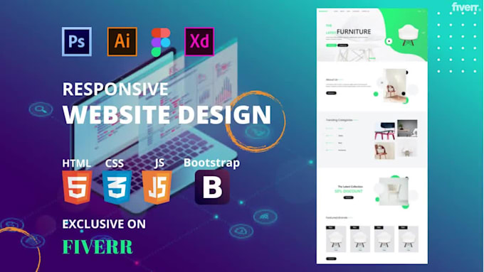 Design, redesign and responsive website in 10 hours using html css ...
