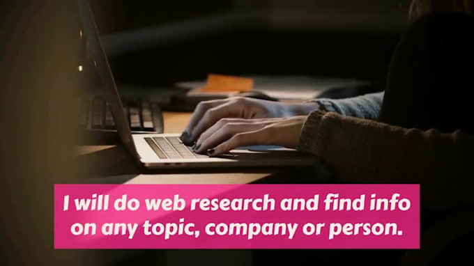 do a thorough web research